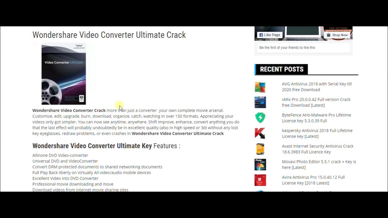wondershare video converter ultimate serial key 2017
